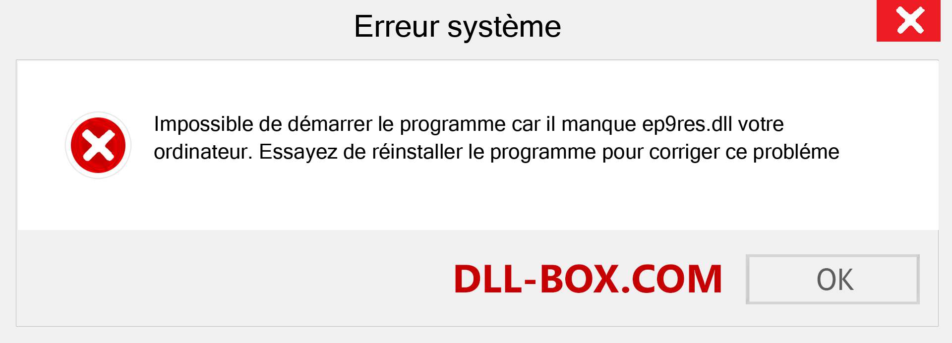 Le fichier ep9res.dll est manquant ?. Télécharger pour Windows 7, 8, 10 - Correction de l'erreur manquante ep9res dll sur Windows, photos, images